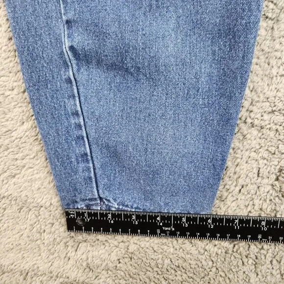 VTG 80s Jordache Women's *Size 2/3 Blue Denim Pleated High Waist Paper Bag Jeans - Picture 7 of 10